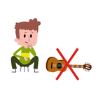 He can't play the guitar